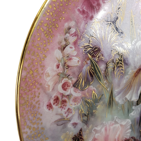 Vtg Lena Liu 1991 Iris Quartet Symphony of Shimmering Beauty Ltd Edition plate - Picture 6 of 10